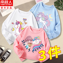 girls long sleeve t shirt pure cotton autumn 2022 new spring autumn big kids girls autumn tops clothes bottoming shirt