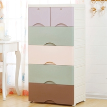 Nayale thickened large capacity drawer storage cabinet Plastic free combination household multi-function locker