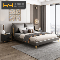 Willpower light lavish art bed Double beds modern minimalist Nordic net red tech bunk bed master bedroom princess bed 1 8 m