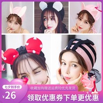 Korean fashion cute lady long hair cartoon adult student swimming Japanese non-leatherhead comfortable fabric swimming cap