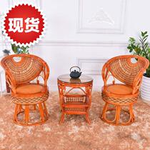 Rattan Chair Q Three Sets Balcony Table And Chairs Single Leaning Back Chair Swivel Chair Real Rattan Chairs Small Tea Table Casual Balcony