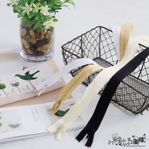 DIY handmade 50cm nylon invisible zipper closed tail zipped white beige black back cushion zip