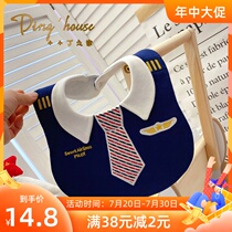 Spring and autumn baby pink saliva towel Men and women baby bib cotton dress bow tie modeling bib 3 months-3 years old