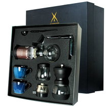 Siphon coffee pot Psiphon pot Coffee machine Manual coffee grinder Cup dish Hand-brewed coffee gift set