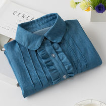 Girls long sleeve shirts Spring and Autumn Korean childrens tops 7 girls clothes 8 Primary School students foreign shirts 12 childrens clothing women