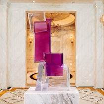 Abstract Folding Vertical Pendulum with transparent Sculpture Hotel Hall Boilerplate Room Living Room Blessings Resin Tabletop Soft