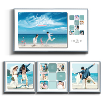 Wedding photo enlarged photo frame hanging wall bedroom nine palace grid wedding photo custom making photo studio magnet acrylic crystal