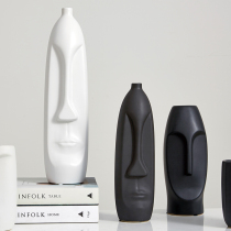 Modern living room dining table ornaments TV cabinet Nordic creative person face vase ceramic flower arrangement wine cabinet decoration