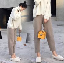 Pregnant Women wide leg pants women autumn and winter New thick knitted Haren pants loose radish pants grandma pants winter pregnancy