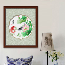 Cross stitch 2021 New thread embroidery living room bedroom porch pastoral fresh natural Lotus fish drunk simple embroidery small pieces