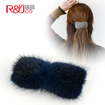 South Korea hairhairclip female simple ins Net red hair card bbclip plush bangs back head hairclip hair card