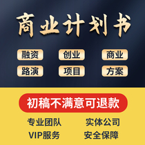 Business Plan Generation as Feasibility Research Report Production Project Entrepreneurship Financing Planning Roadshow PPT Write