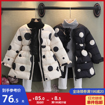 Baby 2021 wave point cotton coat winter New Girls childrens clothing children thick coat wt-5832