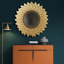 Wall Wall Decoration Decoration Large White Wall Light Lavish Metal New House Dining Hall Pendant Gold Wall Sunglasses Decoration Mirror