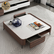 Italian minimalist Italian style coffee table TV cabinet combination Villa minimalist marble Nordic post-modern tea table