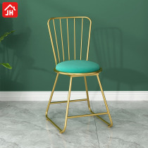 Nordic Ins Iron Art Net Red Chair Brief Backrest Make-up Chair Medecal Chair Brief Modern Home Casual Chair Stool