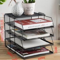 Creative office desktop multi-layer A4 file rack metal data rack folder rack office file storage