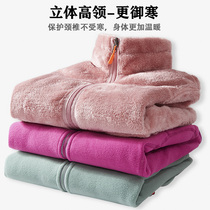 Flower Playboy double face wearing a plush coat jacket female plus velvet thickened rocking grain velvety coat 2022 autumn winter new