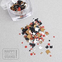 (Spot) Japanese Happy stand geometric pattern mixed hand sliced ins Wind manicure material