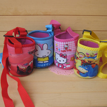 Children 300 350 400 600ml handle strap baby bottle thermos cup set kettle portable bag set