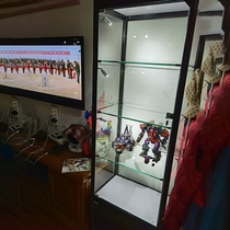 Sea Cucumber Ginseng Gift Boutique Model Building Block Glass Cabinet Aluminum Alloy Lego Transparent Cabinet Noble Castle Red Wine Cabinet