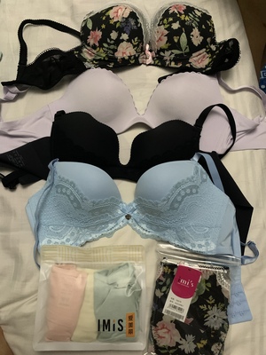 内衣无钢圈小胸聚拢显大蕾丝纯色3/4中厚文胸im17arz3 - 买家秀图片