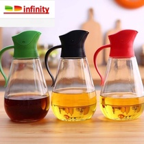 Glass oil pot 550ml automatic opening and closing oil bottle