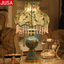 European bedroom bedside lamp KTV hotel villa household lamps Warm creative wedding room retro floor lamp