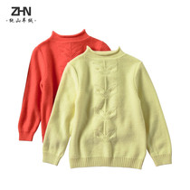 Girls cashmere sweater pullover 2019 autumn and winter new solid color bottoming sweater