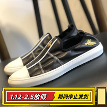 2023 spring and autumn new leather breathable loafers mens European station trendy brand lazy shoes casual sneakers slip on