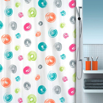 European spirella toilet graffiti ring thickened polyester cloth waterproof shower curtain bathroom curtain Bath Curtain