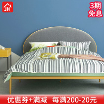 Eurostyle modern minimalist princess iron art bed iron frame steel frame double single adult children 1 2 1 1 5 1 8 m