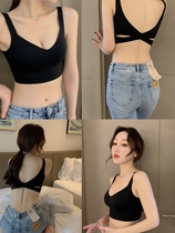 Sports underwear womens small breasts gather vest style big backless U-shaped summer thin non-steel ring Japanese sling bra
