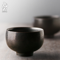 Day-style handmade ceramic tea drinking cup Jianchengde Town retro owners single cup Home Zen Serve Tea Cup