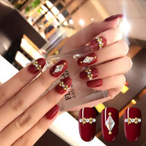 2021 Year of the Ox New Year Nail art Hyuna wind wear nail art patch Fake nail cover shell Fingernail patch long short