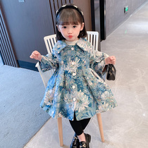 Girl Jacket Spring Dress 2022 New Ocean Gas Korean Version Three Years Old Children Spring Autumn Trendy Childrens Princess Blouse