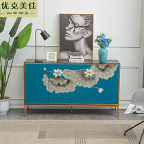 Light luxury shoe cabinet Solid wood one-piece entrance cabinet storage cabinet Modern simple door living room decoration cabinet Dining side cabinet