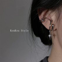 European and American cold wind ear bone clip personality simple ear clip female no ear hole INS niche design sense of high-end earrings