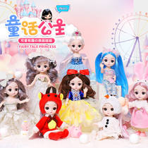 Simulation bar Barbie Sakura Ji mini cloth doll set Snow White Doll Princess collection Girl Toy