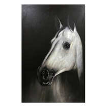 Su Zhang Fengs White Horse realistic boutique oil painting