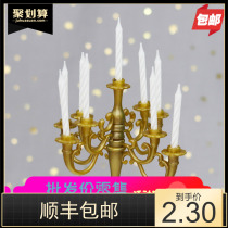 Vintage candlestick baking ornaments Cake decoration Retro style candle candlestick ins wind alternative ornaments