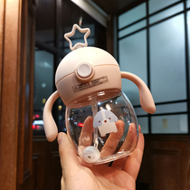 Baby water cup learning Cup with scale handle children cartoon anti-leakage anti-choking and anti-drop drinking milk Cup 1-3 years old