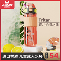 Valendir straw cup Childrens water cup Summer large capacity tritan material baby sports cup duckbill cup