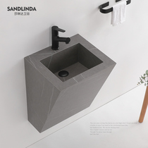 Net red rock board wash basin small apartment mini wall-mounted sink one-body toilet column wash corner basin