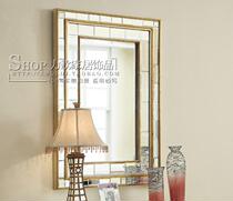 Art mirror furniture Glass dresser Makeup table with makeup mirror American entrance table table Bathroom mirror Decorative mirror