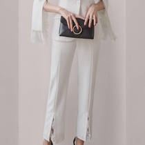 Pants Splits Slit Nine Pot Pants 2019 New Product Autumn and Winter Micro La Casual Pants Commuter Joker