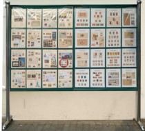 Stainless steel exhibition frame hanging plastic exhibition frame Post exhibition frame Post exhibition frame exhibition frame exhibition frame with flip-flotable 4 to the exhibition frame