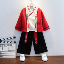 Boys Han suit suit children handsome Chinese wind performance suit boys ancient clothes national wind Down with ancient wind less lord fu