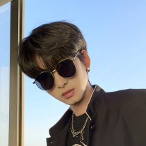 2022 New Sunglasses Female Polygon Tide Nearsightedness Metal Sunglasses Harbor Wind Men Drive Round Face