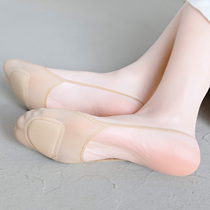 Abrasive foot socks womens sling boat Socks invisible socks shallow non-slip high heels front foot socks half Palm socks front Palm cushion